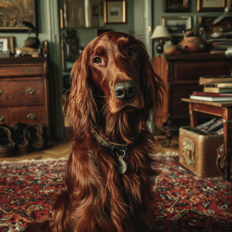 Toilettage du Setter Irlandais pour une robe acajou